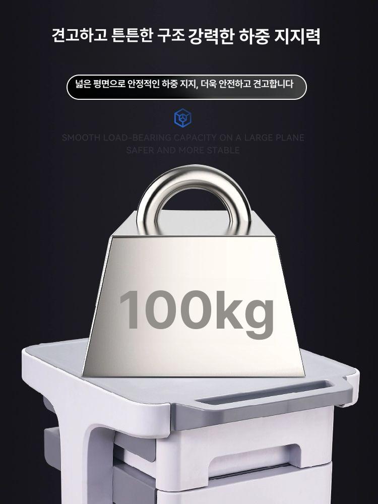 이동식 미용 작업대 서랍형 피부관리 진료실 병원 숍 카트 트롤리 다용도 - 상세 이미지 5