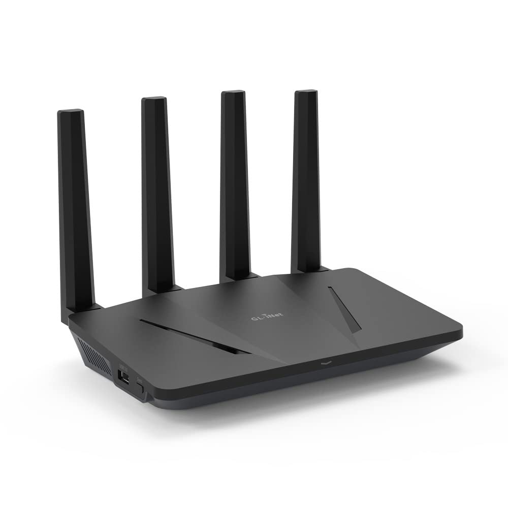 GL.iNet GL-AX1800(Flint) WiFi 6 라우터 - 듀얼 밴드 기가비트 무선 인터넷 | 5개의 1G 이더넷 포트 최대 120개의 장치 OpenVpn & WireGu - 상품 이미지