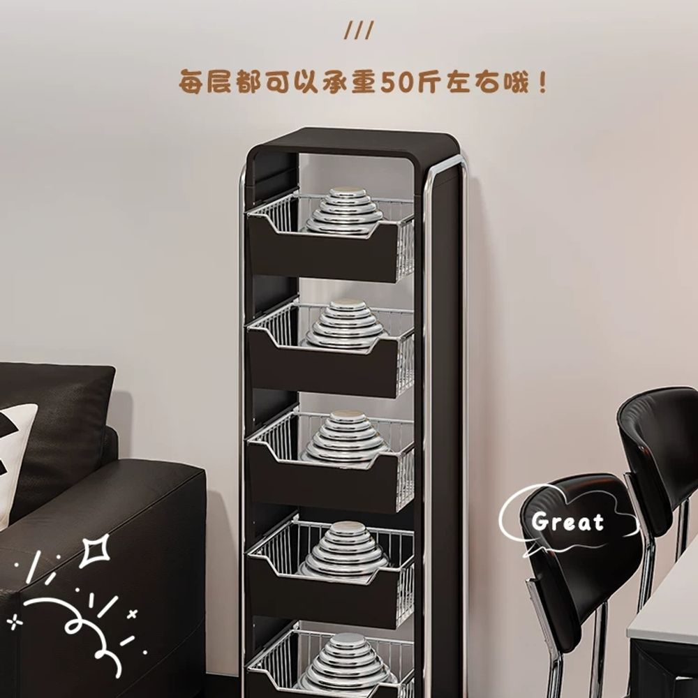 이동식 회전수납장 다용도 거실 폭 휠 깊이 멀티 캐비닛 서랍장 바퀴 높이 모던 롤링 이미지 6