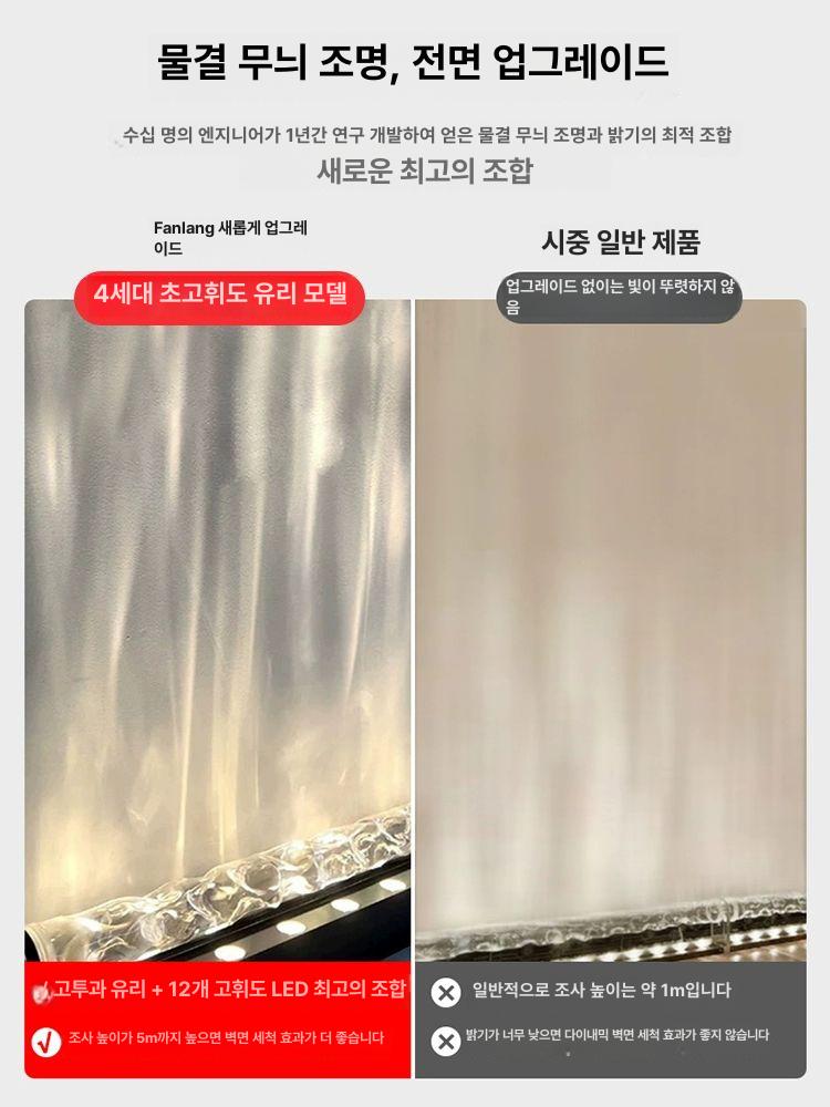 삼차원 물결 조명 벽등 인테리어 거실조명 바 레스토랑 업소용 움직이는 입체 LED 장식등 - 상세 이미지 2