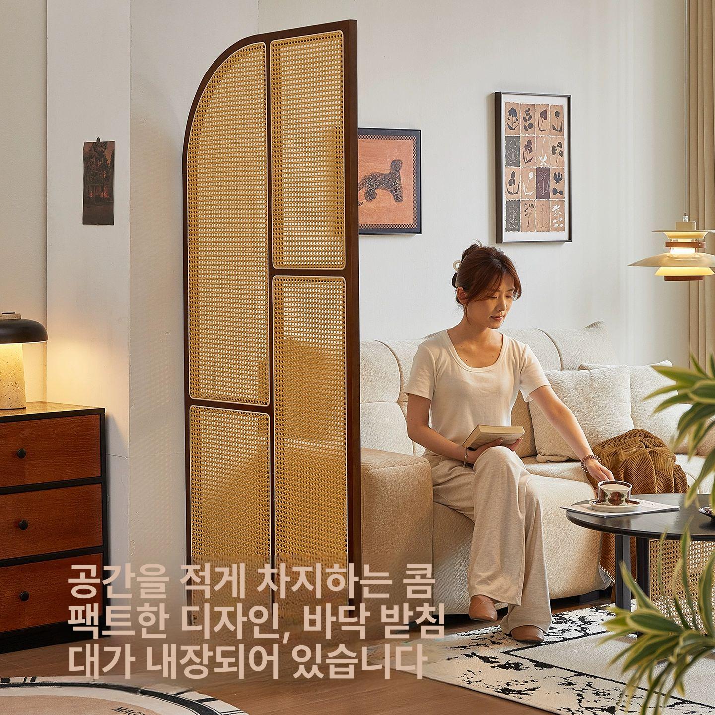 공간분리 칸막이 원목 나무 파티션 사무실 카페 테라스 엔틱 가림막 스크린 실내외용 - 상세 이미지 4