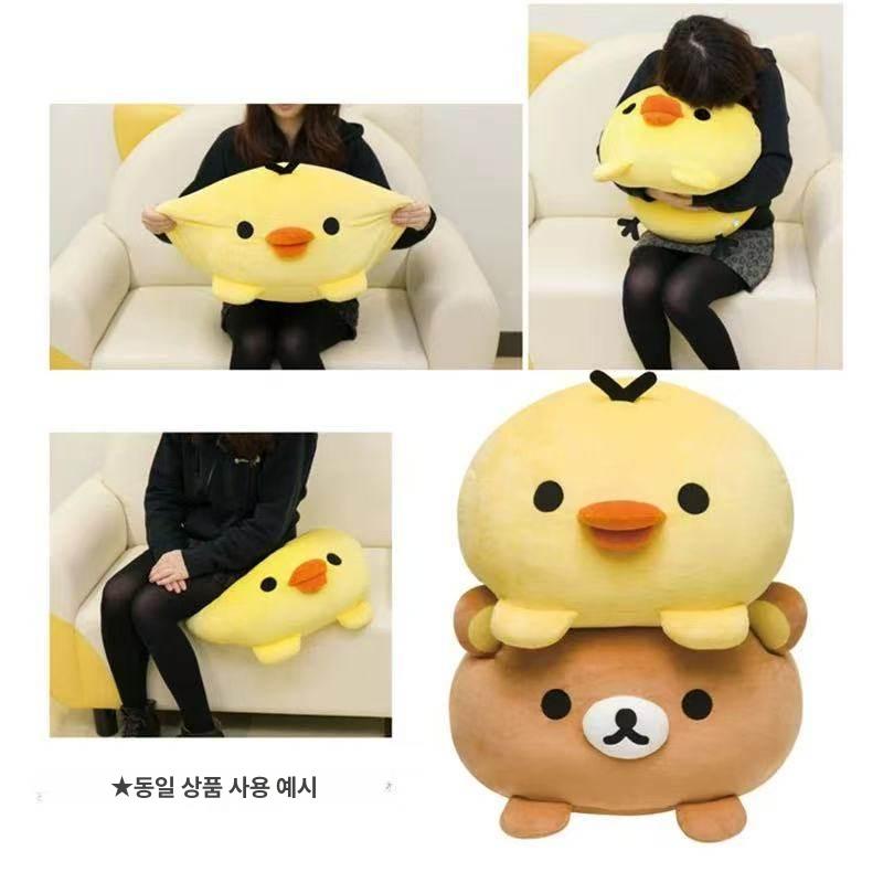 리락쿠마 쿠션 인형 모찌모찌 푹신한 베개 캐릭터 굿즈 수면용 안아주는 봉제 장난감 - 상세 이미지 4
