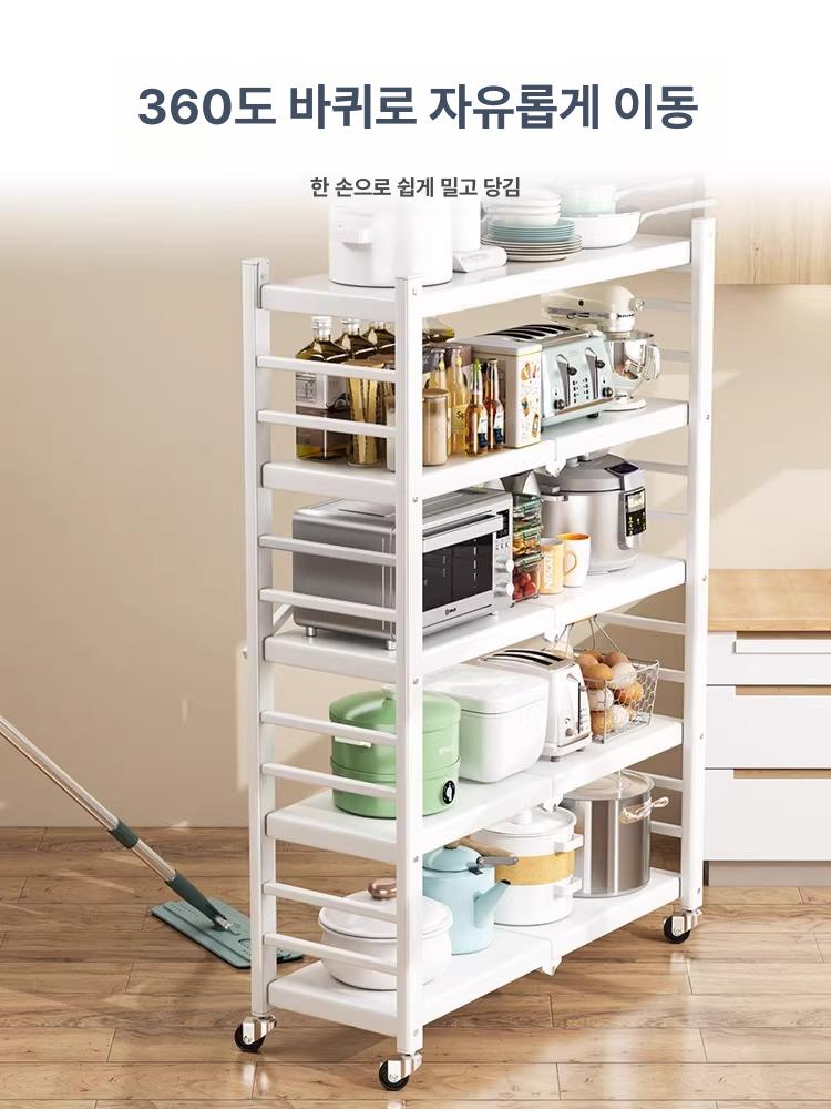 베란다 선반 바퀴 구루마 욕실 정리 트롤리 베란다선반 수납 틈새 이동식선반 펜트리 - 상세 이미지 4