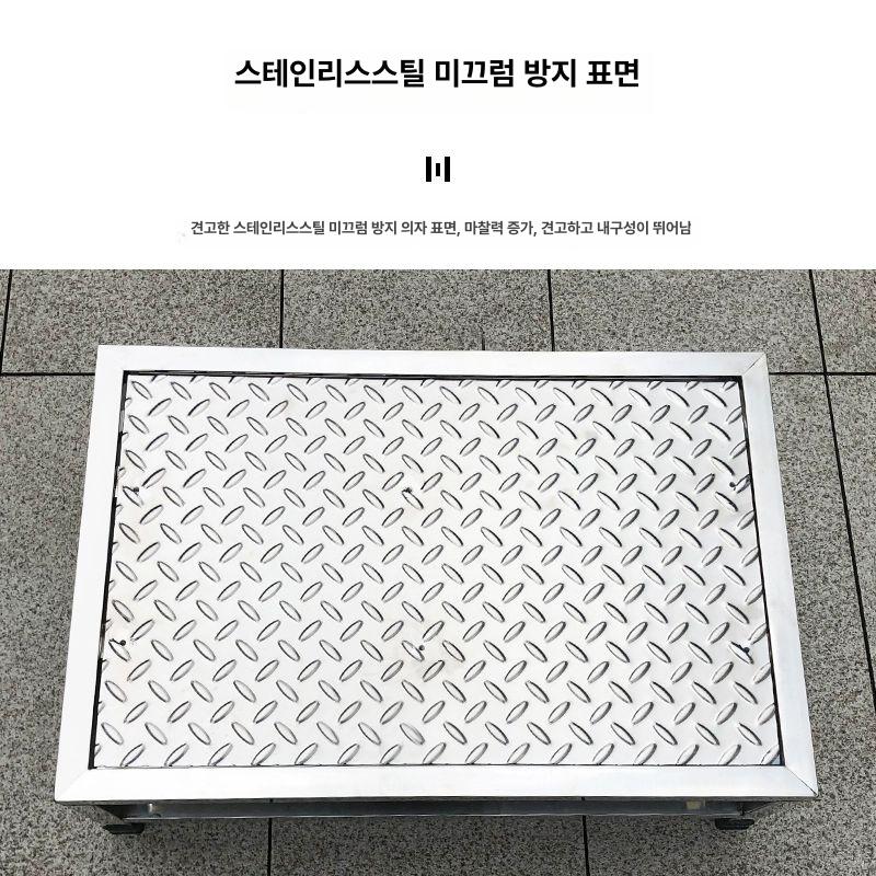 접이식 작업 사다리 계단형 스테인레스 미끄럼방지 안전 발판 높이조절 - 상세 이미지 4