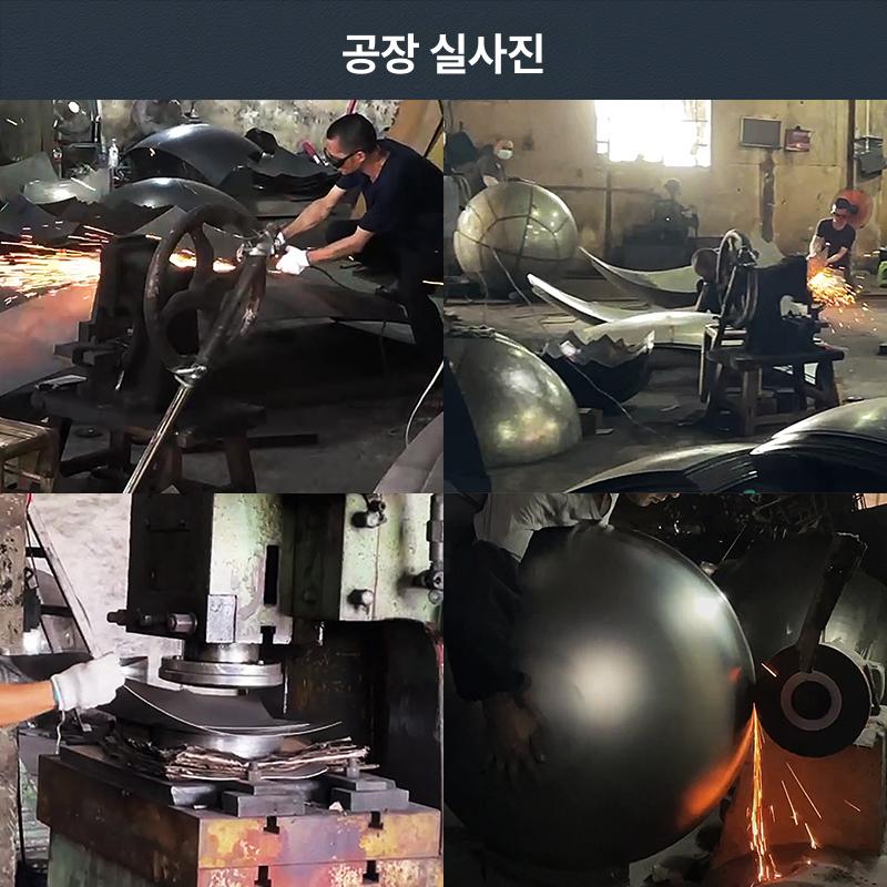 스텐 반구체 인테리어 야외 공원 미러 소품 오브제 광택 촬영 구형 반사 스피어 조형 - 상세 이미지 4