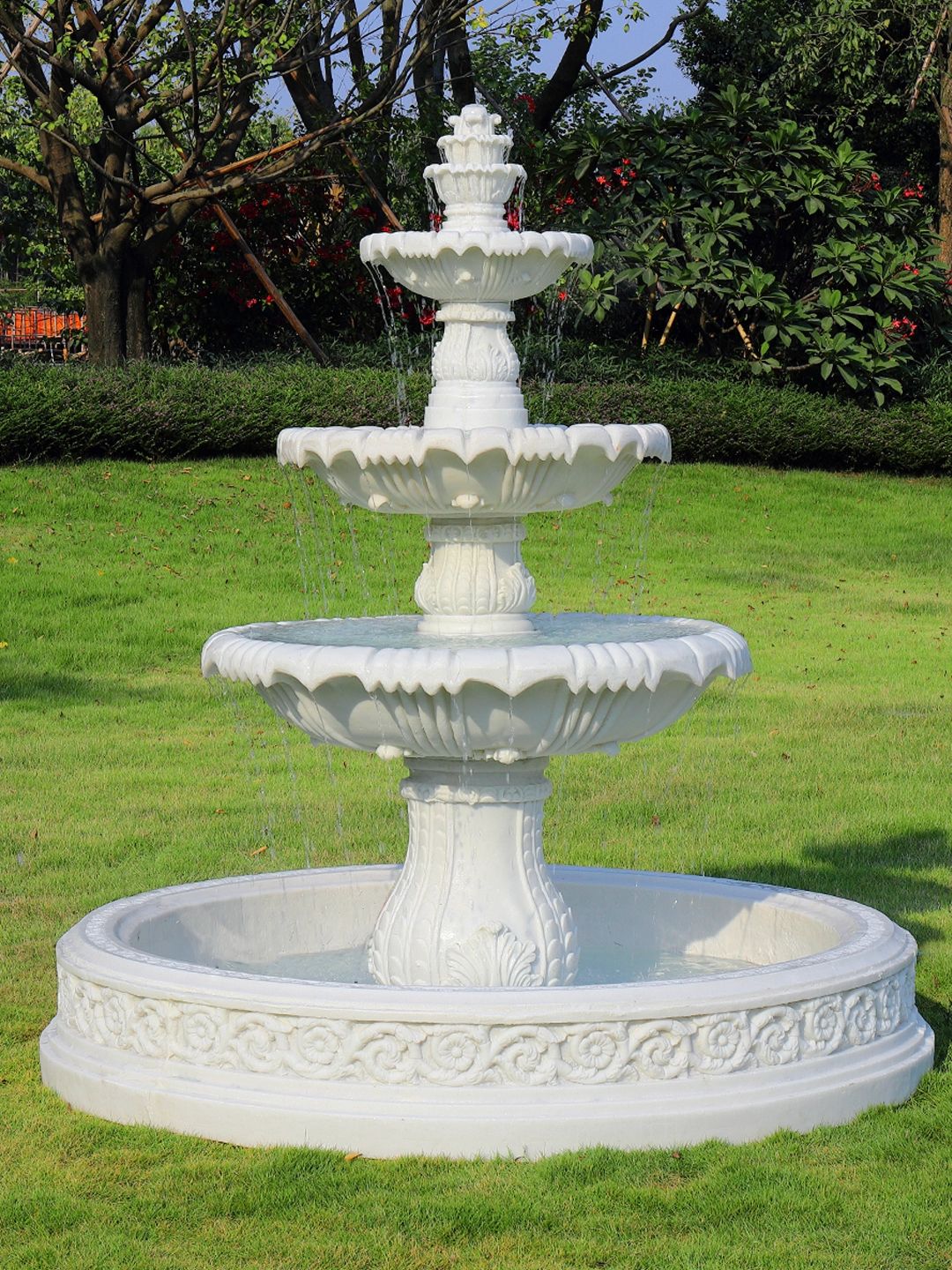 야외 분수대 조경 대형 카페 정원 장식품 태양광 유럽식 조각상 노즐 워터 가든 - 상품 이미지