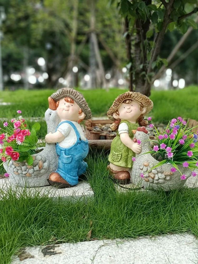 정원 장식 풍향계 울타리 야외 마당 인테리어 소품 웰컴 잔디 데코 조경용 - 상세 이미지 5
