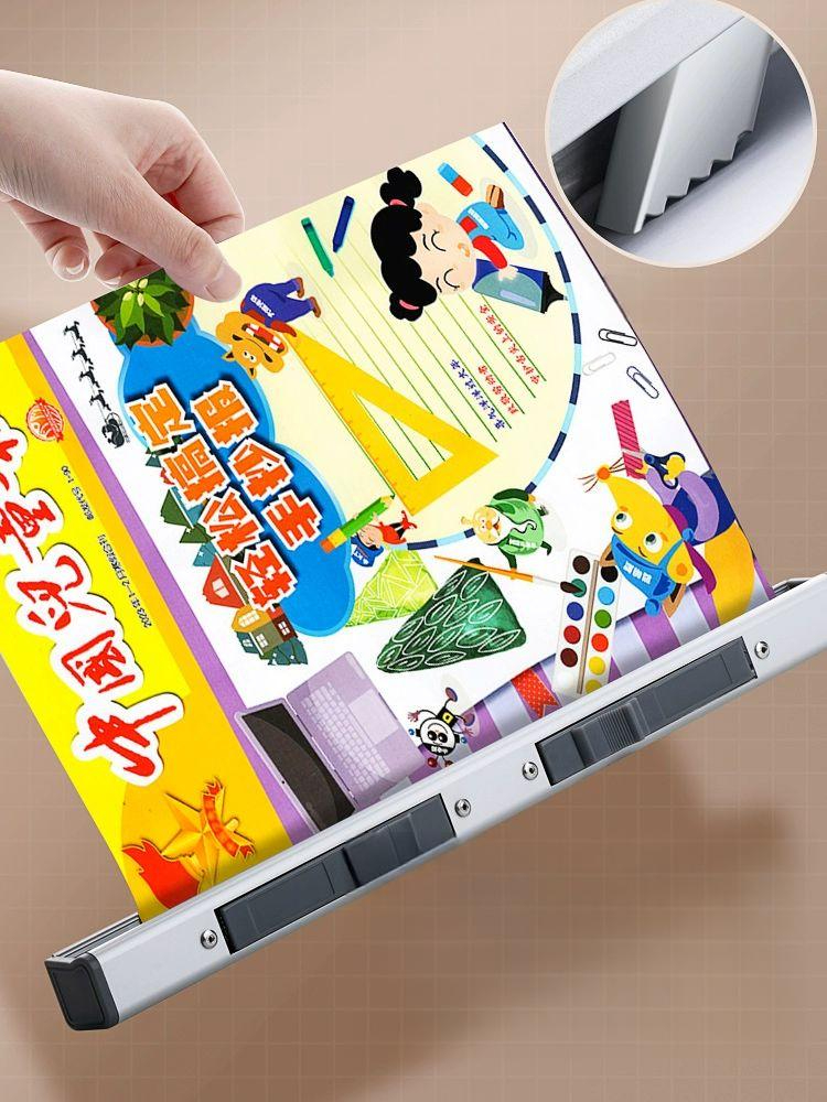 신문걸이클립 신문철 선반 도서관 집게 알루미늄 합금 신문용 정리 - 상세 이미지 4