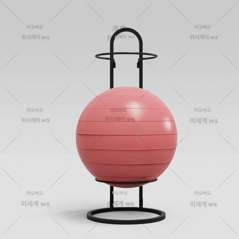 짐볼 스탠드 2단 수납 필라테스 요가 운동용품 보관대 하프볼 정리함 - 상세 이미지 5