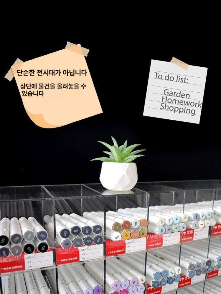 문구점 펜 진열대 투명 연필꽂이 필기구 정리 판매대 선반 디스플레이 - 상세 이미지 4