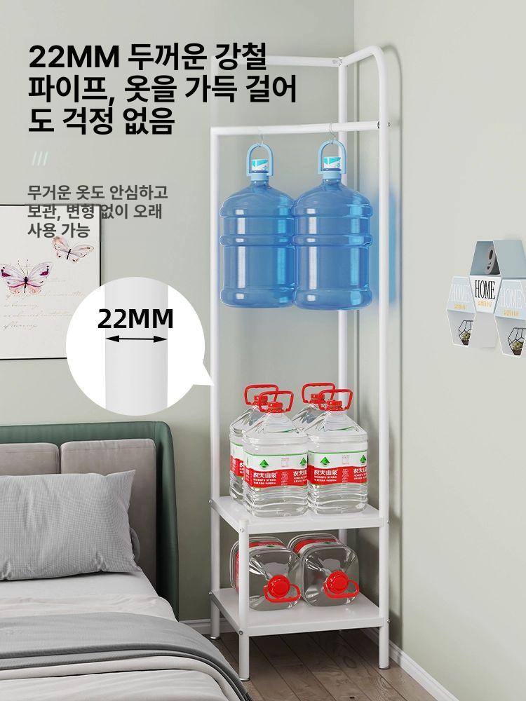 철제 튼튼한 이동식행거 이동식옷걸이 파이프 원룸행거 심플 헹거 공간활용 - 상세 이미지 3