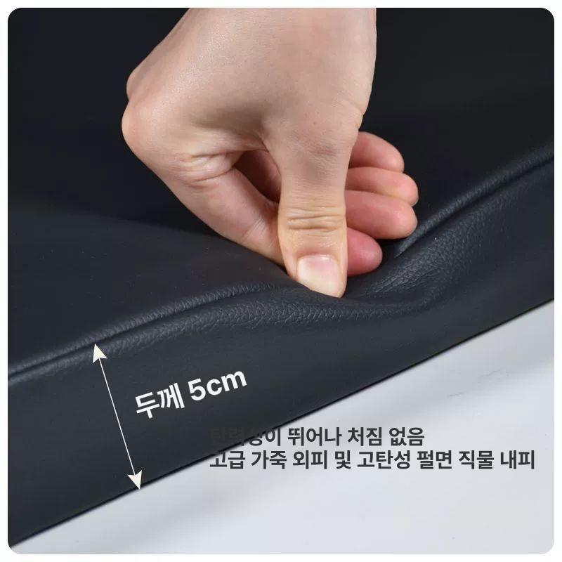 PU 가죽 접이식 헬스 피트니스 근력 요가 필라테스 조절식 전신 스트레칭 패드 플랫 - 상세 이미지 2