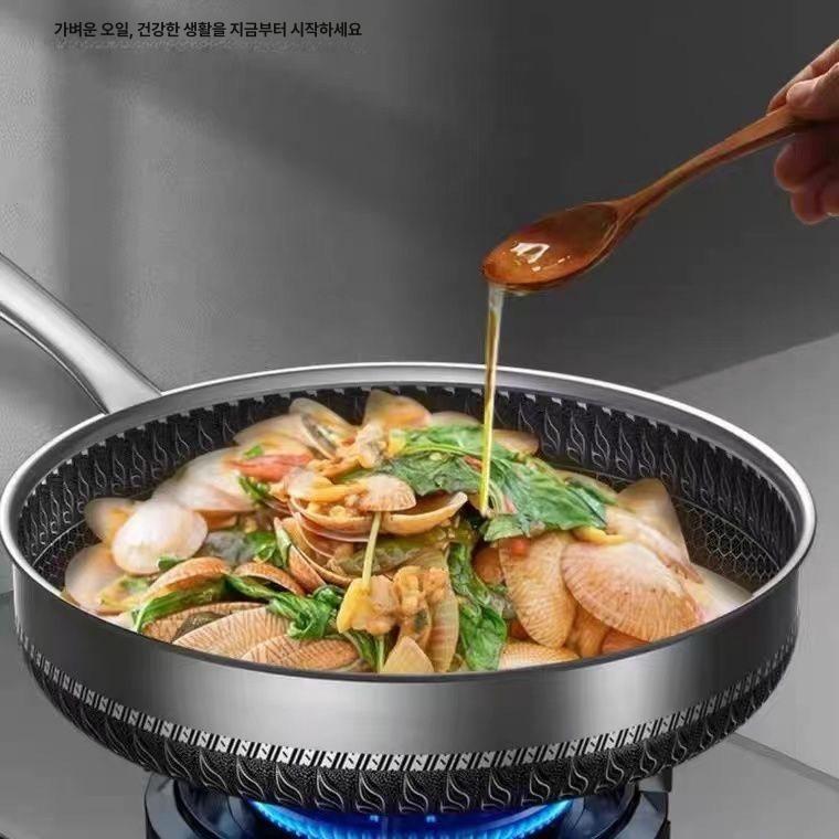 인덕션 후라이팬 단일 볶음 주물 프라이 논스틱 하드아노다이징 가정용 토르티야 계란 - 상세 이미지 3