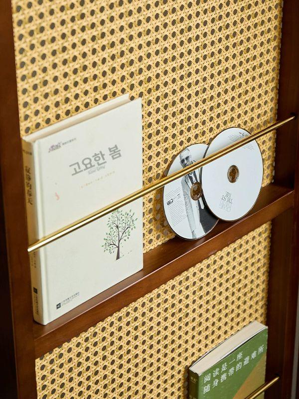 거실 라탄파티션 공간분리 고급 칸막이 북유럽 빈티지블랙 아치형 라탄가림막 - 상세 이미지 5