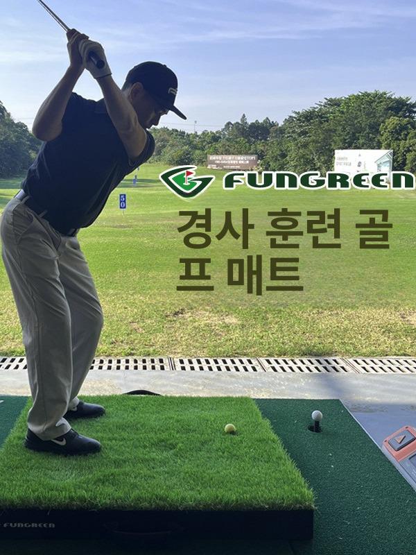 골프 경사 매트 연습장 실내 접이식 스크린장 패드 스윙 타석 잔디 티칭 슬로프 - 상세 이미지 4