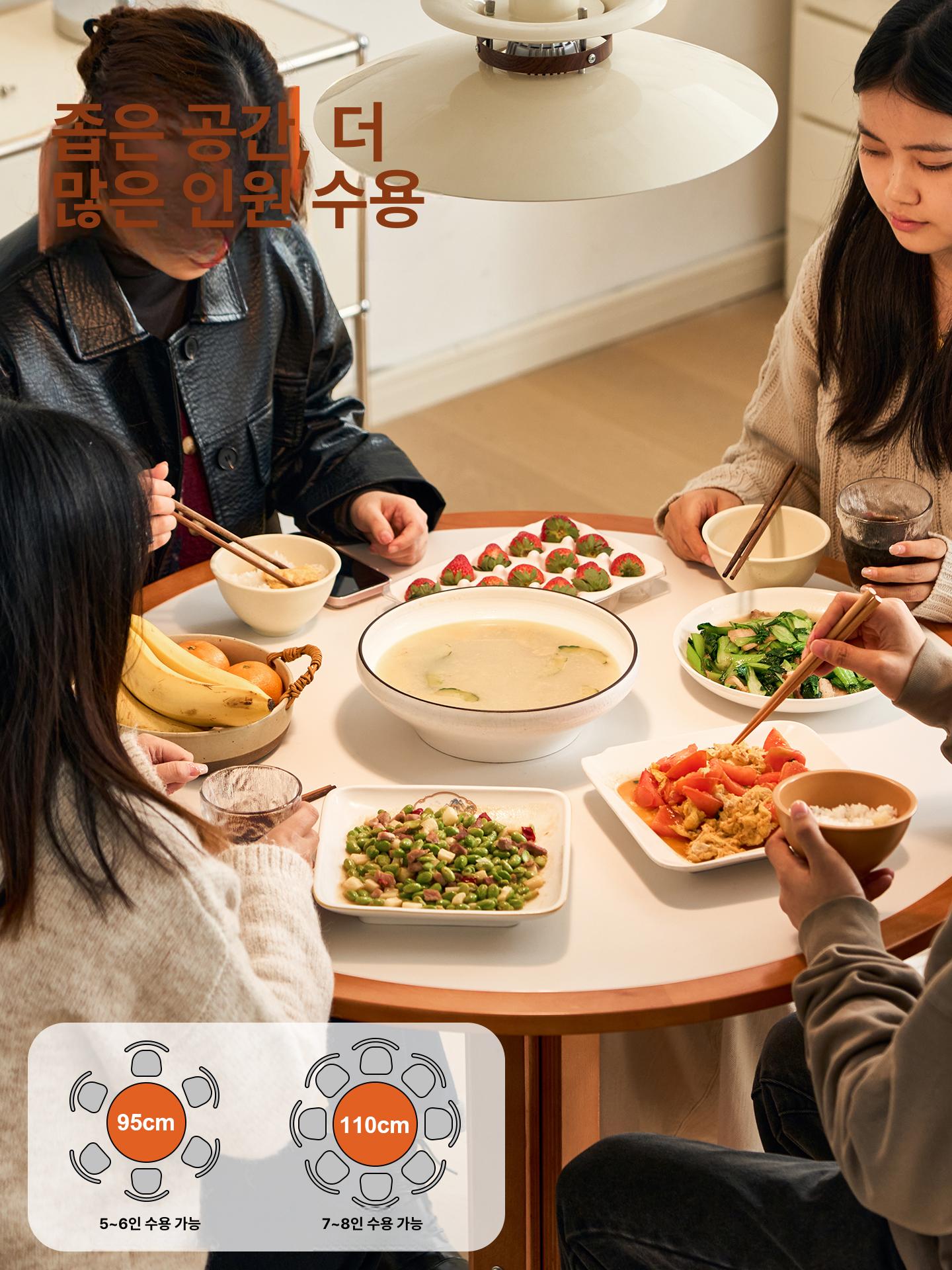 원목 원형 식탁 카페 테이블 너도밤나무 다이닝 라운드 가구 모던 홈 인테리어 - 상세 이미지 4