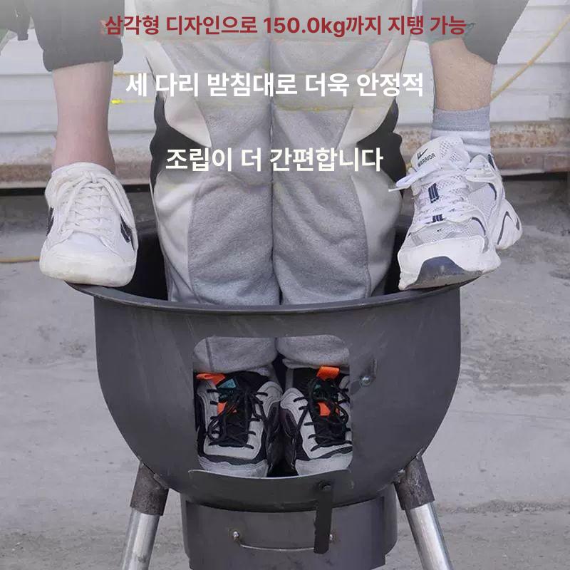 화덕 가마솥 숯불 연탄 가정용 무쇠 스토브 캠핑 야외 전원주택 링 드럼통화로 - 상세 이미지 4