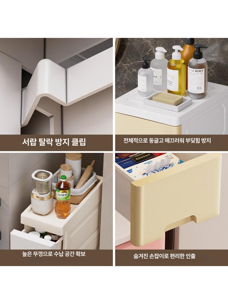 플라스틱 서랍장 대형 수납장 와이드 5단 옷장 35cm 6단 가정용 이미지 6
