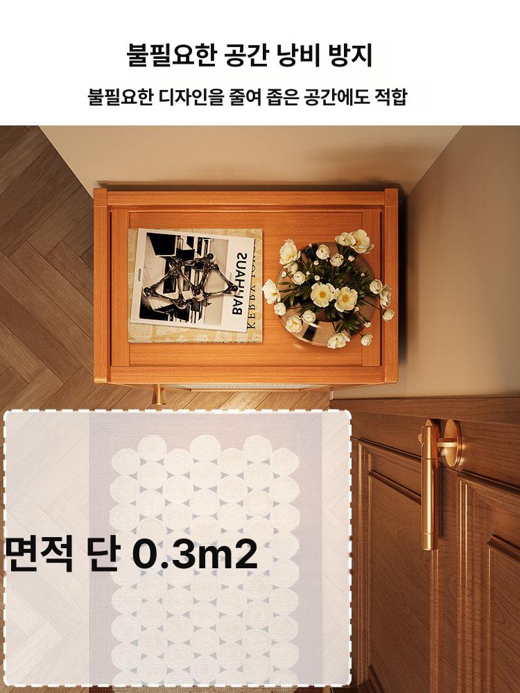 슬림 원목 라탄 정리대 신발장 7단 8단 6단 더현관 인테리어 거실 다용도 틈새수납장 - 상세 이미지 2