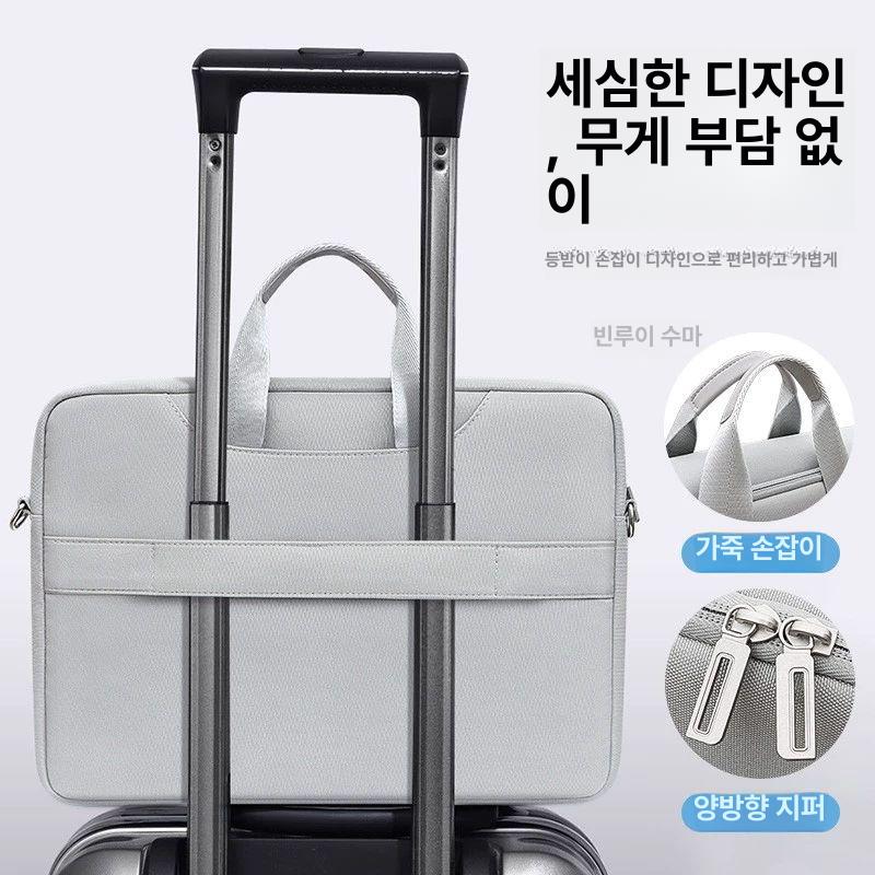 심플 노트북가방 방수 남성 직장인 백팩 회사원 노트북수납 배낭 스트랩 - 상세 이미지 5