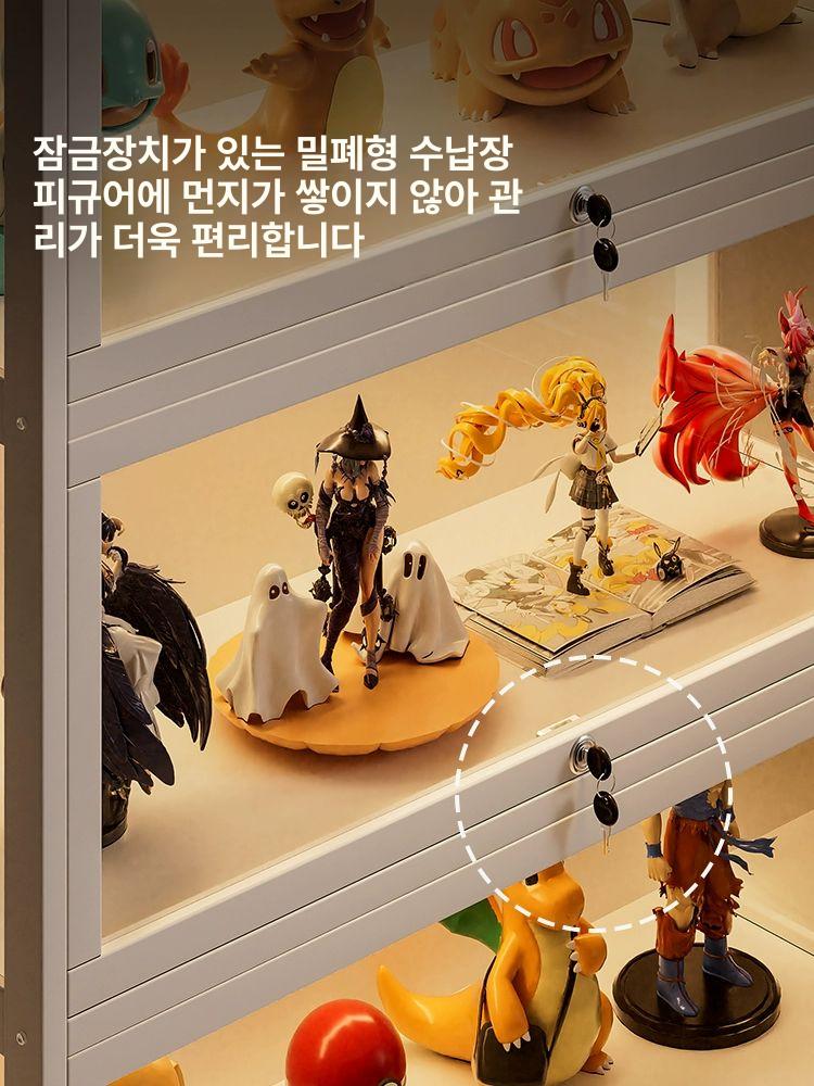 위스키 진열장 거실 주류 수납 캐비닛 아크릴 투명 와인 보관 선반 장식 전시대 - 상세 이미지 4