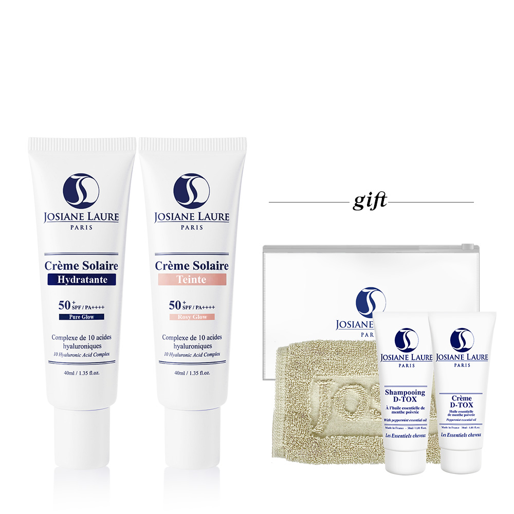 네이버 조지앙 로르 초밀착 수분 선크림 크렘 솔레르 듀오 SPF50+ PA++++ 무기자차 톤업