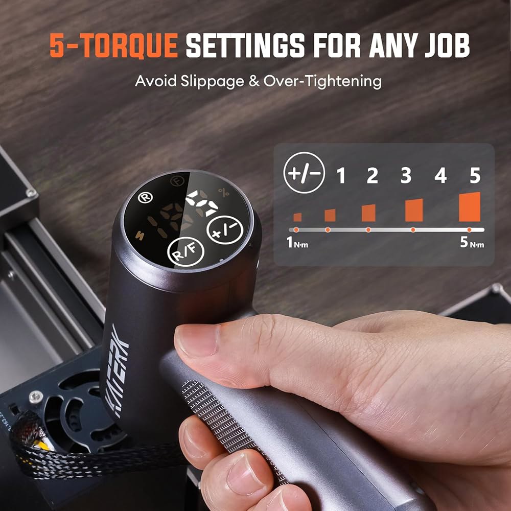 전기 드라이버 세트 - 4V 무선 충전식 2500mAh 5 토크 설정 전원 250RPM 5N m Max 가구 수리 도구 LED, 15 S2 금속 비트, 1/4인치 헥스 - 상세 이미지 3
