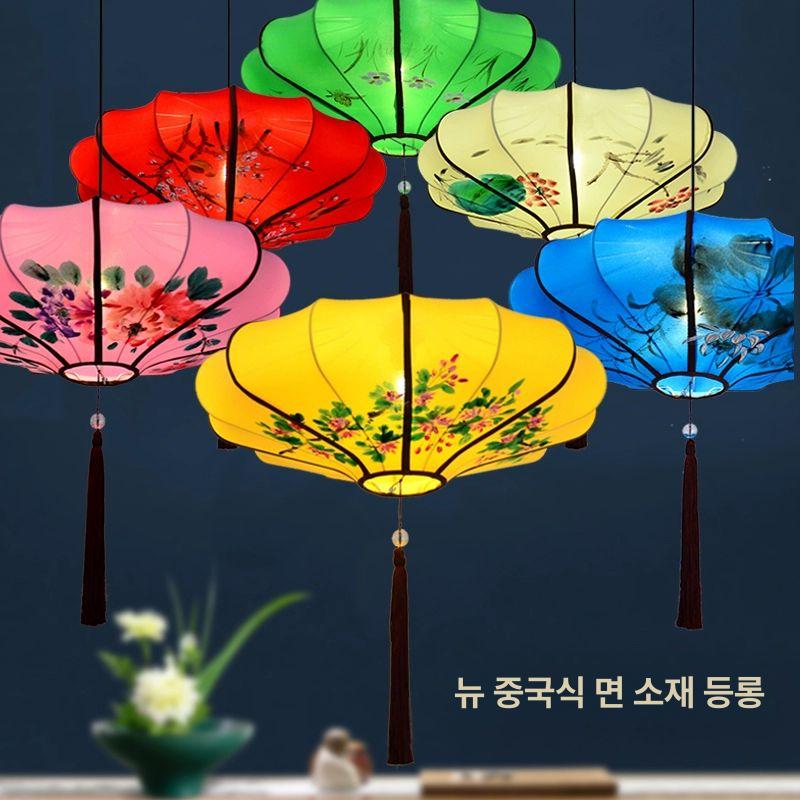 램프 중국홍등 천장 플라워 육각 중식 광원 장식등 전등 조명 등불 전통등 샹들리에 - 상세 이미지 3