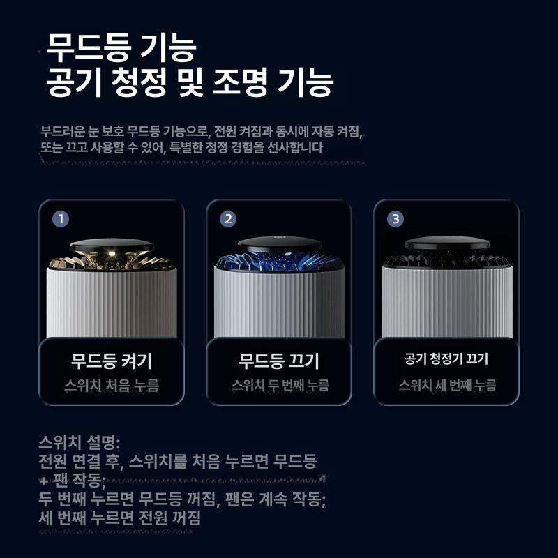 담배연기 제거기 가정용 공기청정 재떨이 실내흡연 냄새차단 필터식 미니 정화기 - 상세 이미지 5