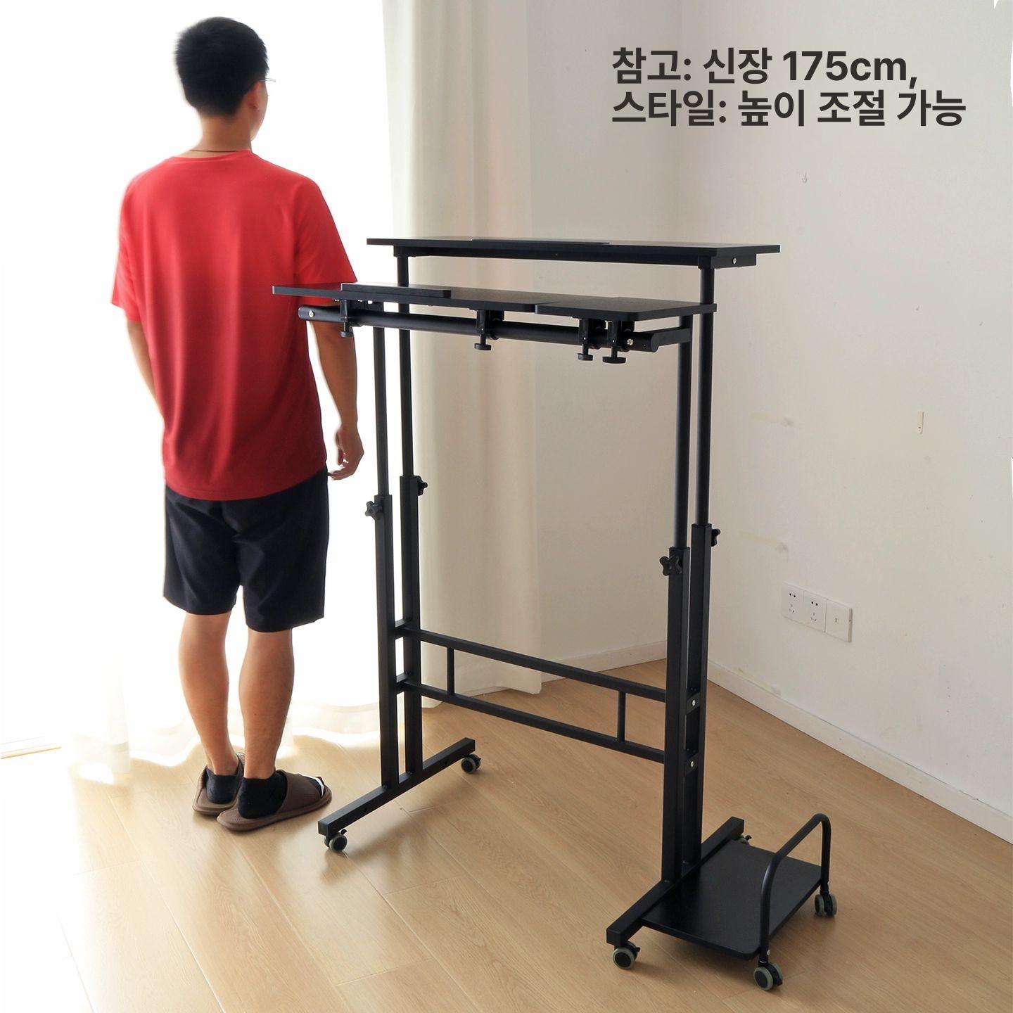 1인용 높이조절 스탠딩 책상 수동 모션 사무실 학생 학습용 서서하는 책상 - 상세 이미지 2