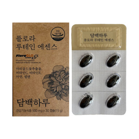 담백하루 플로라 루테인 에센스 500mg x 30캡슐 1개