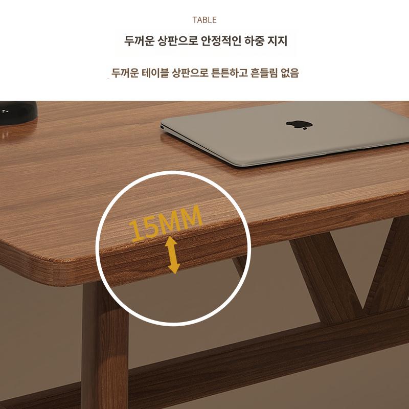 테이블 서재책상 스터디 침실 공부 자취방 성인 엔틱 가정용 원룸 일자형 거실 학습 - 상세 이미지 2