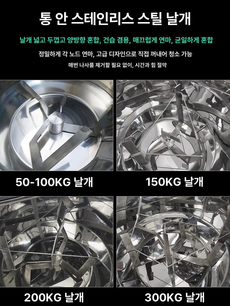 곡물혼합기 농업용 분말교반기 대용량 사료믹서 비료배합 전동식 곡물분쇄기 - 상세 이미지 3
