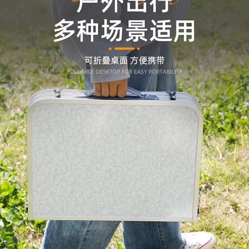 스테인레스 캠핑용테이블 휴대용 보조 바베큐 탁자 사이드 낚시 캠핑용접이식테이블 - 상세 이미지 5