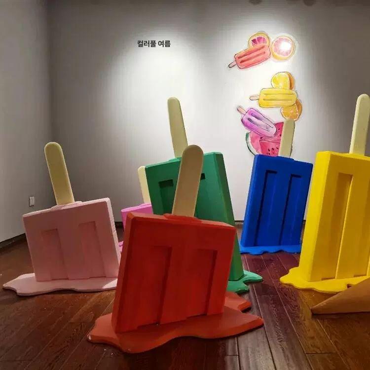 대형 아이스크림 모형 카페 야외 정원 조형물 매장 전시 소품 홍보 장식 콘 - 상세 이미지 3