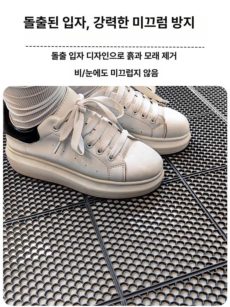 창고 바닥매트 논슬립 작업장 계단 실내 깔개 미끄럼방지 고무매트 사무실 안전 - 상세 이미지 2