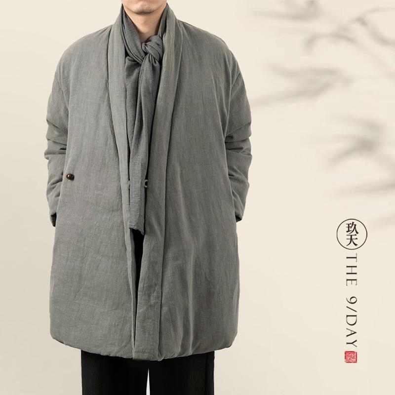 겨울 저고리 누빔 패딩 생활한복 두루마기 개량 절복 법복 윈터 덕다운 보온 - 상세 이미지 4