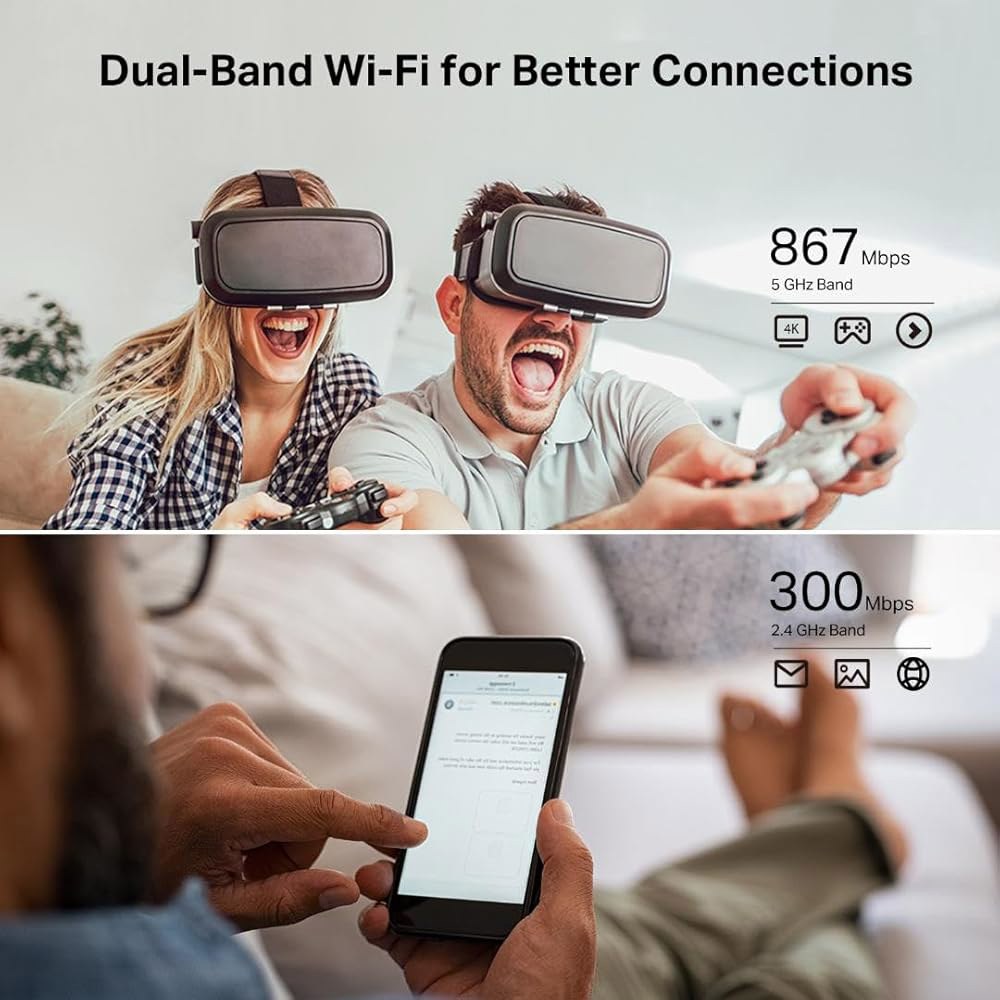 TP-Link AC1200 WiFi 라우터(Archer A54) - 듀얼 밴드 무선 인터넷 라우터, 10/100Mbps 고속 이더넷 포트 4개, 이지메시 호환, 게스트 지원, 액세 - 상세 이미지 3