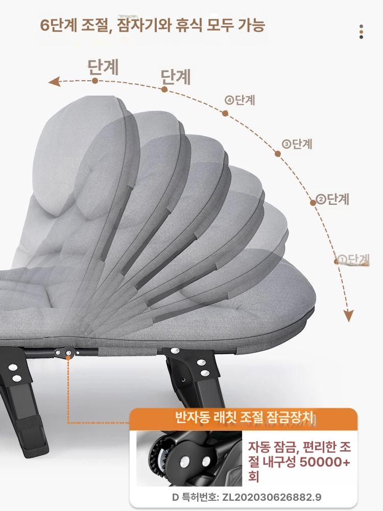 접이식 사무실침대 싱글 가정용 낮잠용 원룸 공간활용 병원 편안한 캠핑 자취방 보조 - 상세 이미지 5