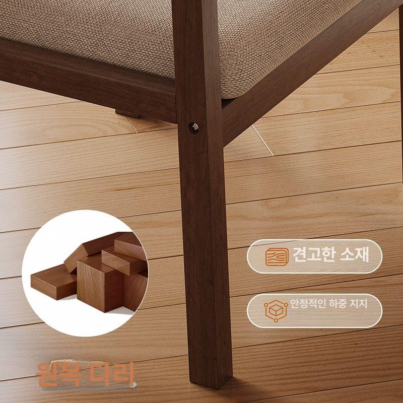 고무나무 원목책상 모던 데스크 북유럽 사무실 사무용 공부 엔틱 오피스 서랍형 - 상세 이미지 3