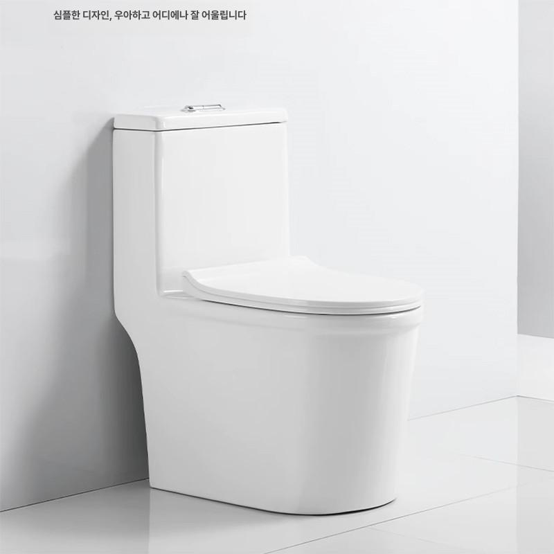 일체형변기 욕실양변기 저소음 인테리어 가정용 좌변기 절수형 고급 설치 리모델링 - 상세 이미지 2