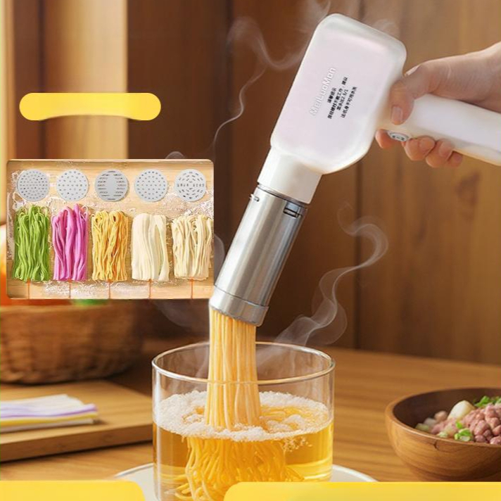 자동 면뽑는 국수 제면기 가정용 휴대형 면 뽑이기 전기식 다기능 수동 핸드 - 상품 이미지