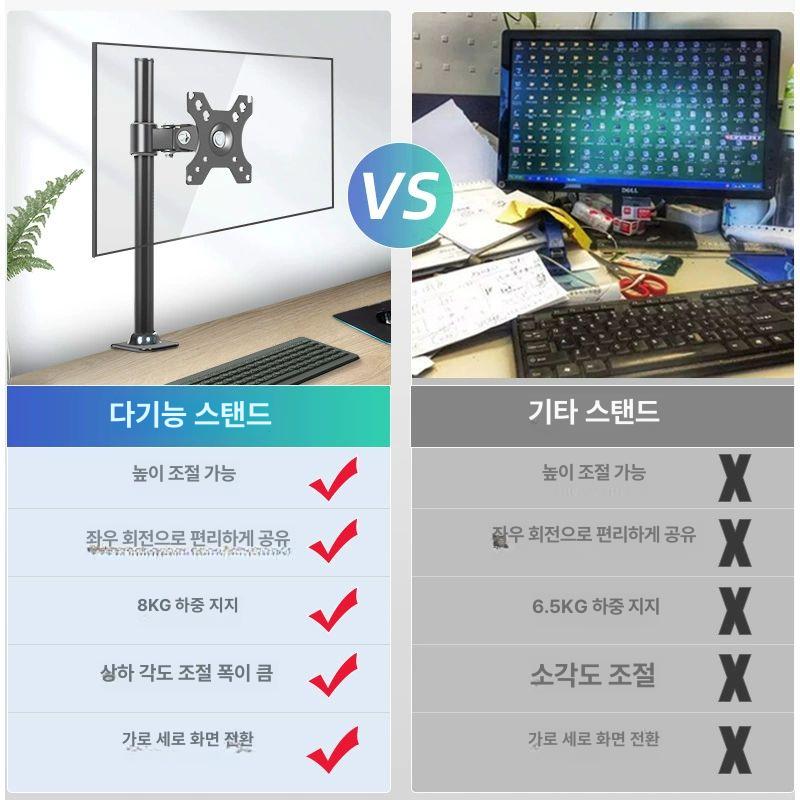 회전 모니터암 고정 시야각조절 모니터거치대 화면브라켓 연장 브래킷 화면거치대 - 상세 이미지 2
