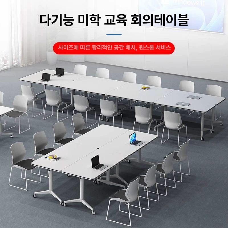 접이식 탁자 이동형 높이조절 간편 소형 책상 바퀴달린 좁은집용 다용도 - 상세 이미지 3