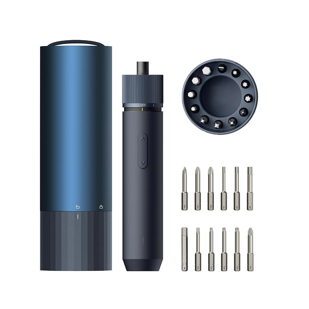 HOTO 전기 드라이버 충전식, 3.6V 무선 세트 USB-C, 1/4인치 육각 비트, 3개의 토크 설정, 1500mAh 배터리, LED 조명 및 가구/전기 수리용 S2 금속 비트 - 상품 이미지