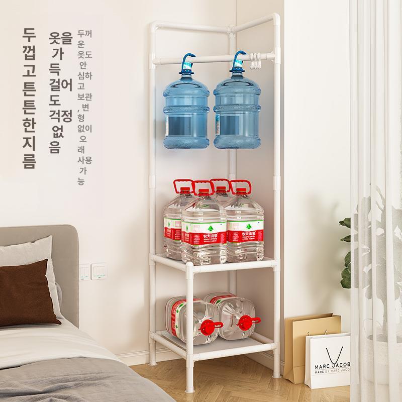 구석 모서리행거 틈새 코너옷걸이 삼각 ㄱ자 선반 공간활용 인테리어 북유럽 클래식 - 상세 이미지 4