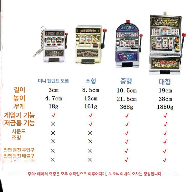 휴대용 미니 슬롯머신 오락기 동전 게임 열쇠고리 손가락 피젯 스트레스 해소 장난감 - 상세 이미지 5