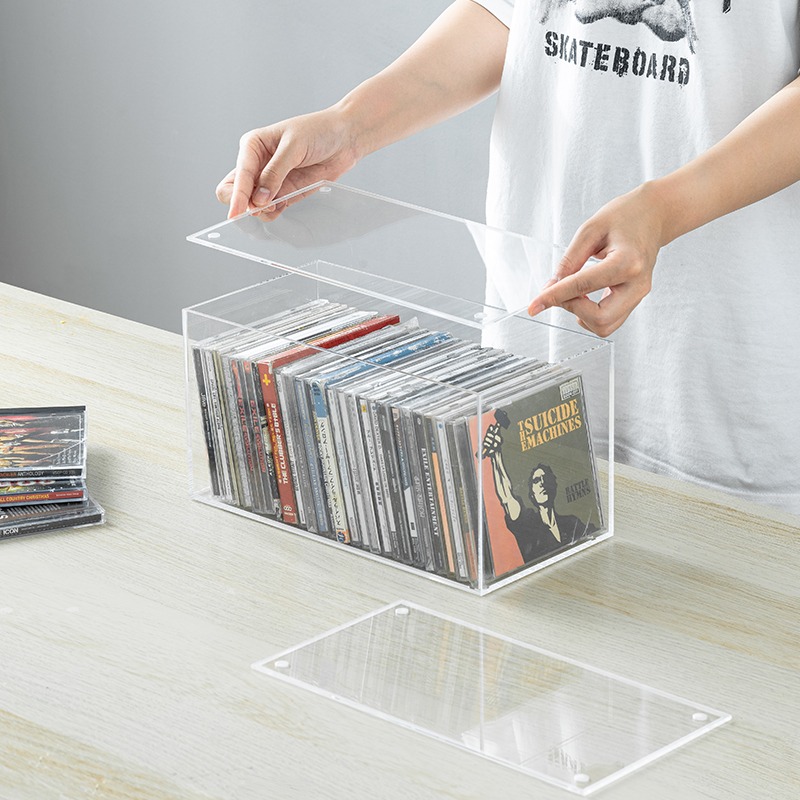 씨디보관함 투명 아크릴 CD 수납 케이스 진열 정리함 아르곤 - 상품 이미지