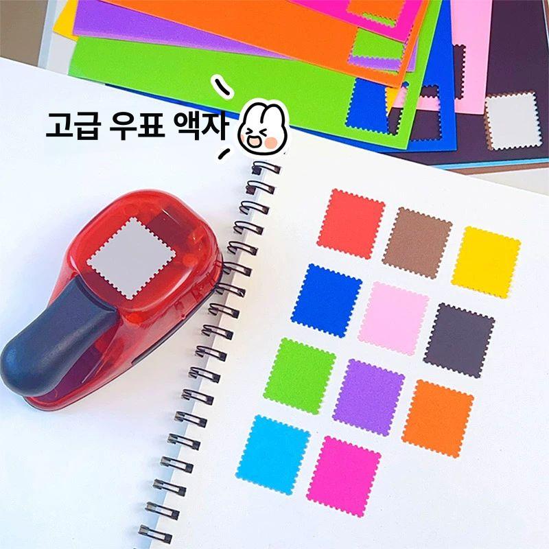 도형 모양 펀칭기 다양한 무늬 천공 DIY 공예용 스탬프 펀처 사무용 - 상세 이미지 3