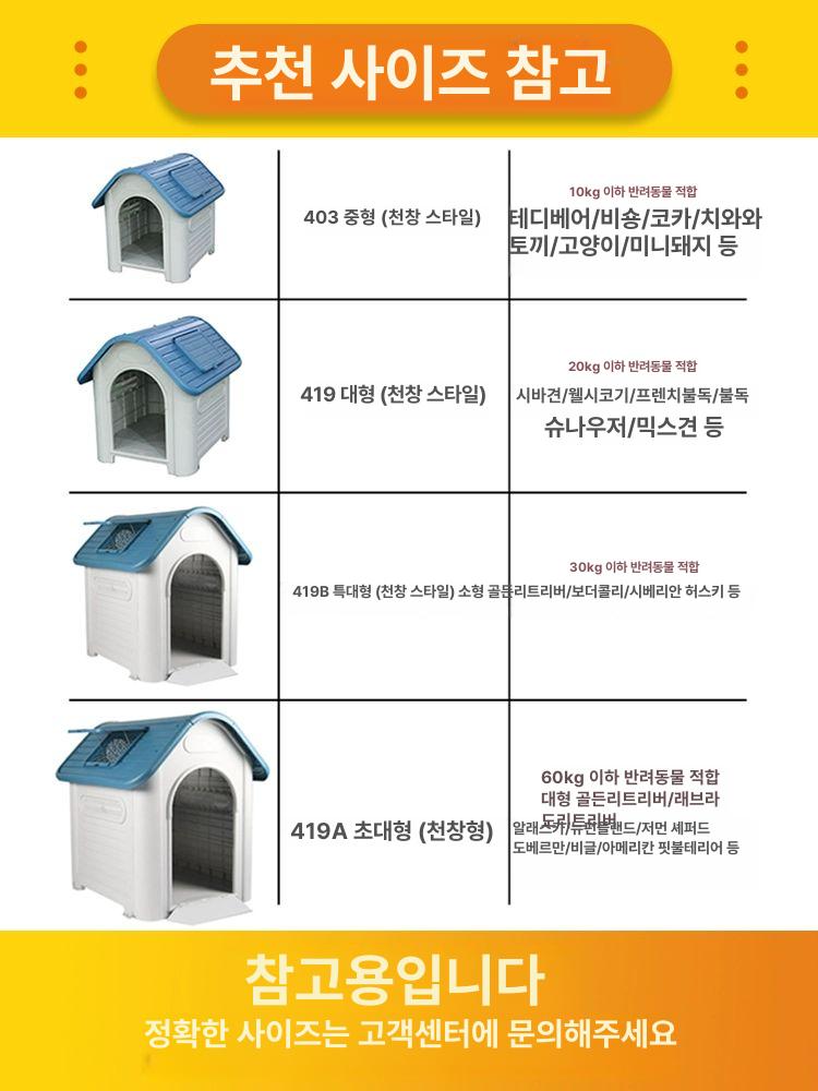 방수 야외개집 강아지집 대형견집 견사 애견하우스 특대형 실외용 튼튼한 반려견 - 상세 이미지 5